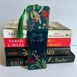 New Day New Chapter Floral Handmade Bookmark